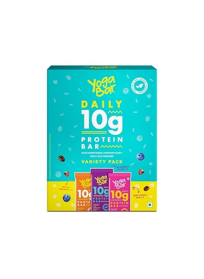 Yogabar Daily Protein Bar Variety Pack, 10g Protein, with Free Protein Shake of 250 ml, Premium Whey - Image 2