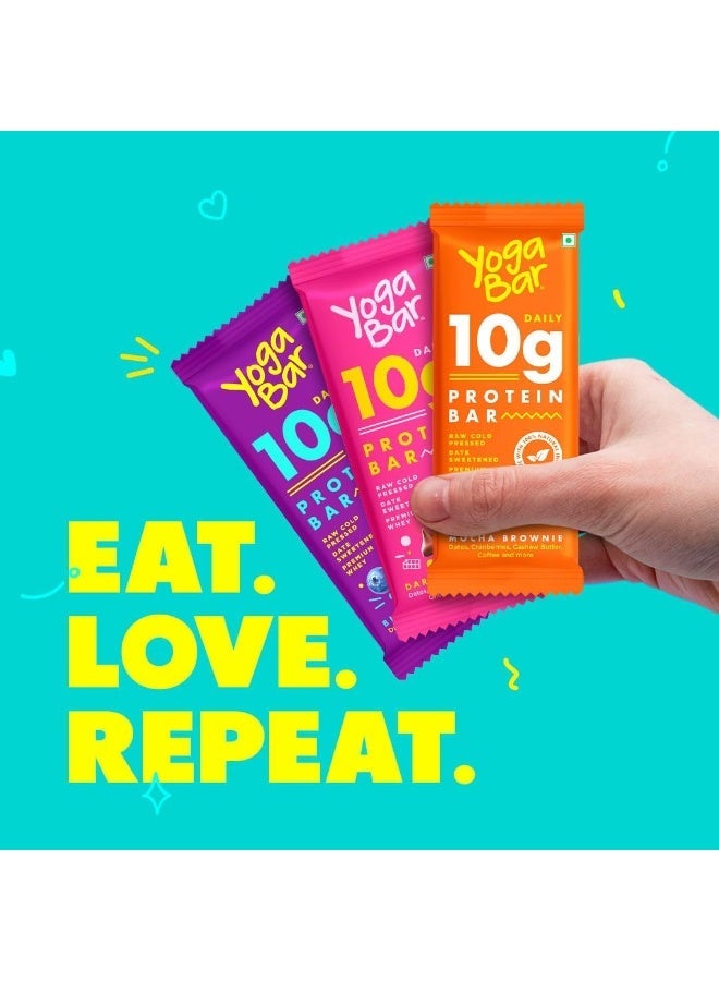 Yogabar Daily Protein Bar Variety Pack, 10g Protein, with Free Protein Shake of 250 ml, Premium Whey - Image 3