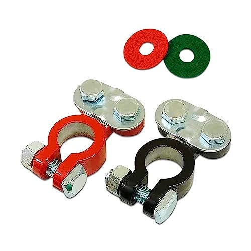Sodcay 2 PCS Cable Terminal Clamp Connectors, Cables Terminal Connectors Kit, Fit for Cars, Vans, Trucks (Silver) - Image 1