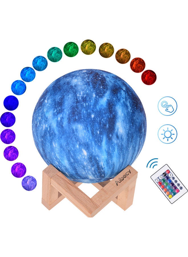 نيبمينينت مصباح كبير على شكل قمر بطبعة ثلاثية الأبعاد بعدد 16 لوناً زاهياً متعدد الألوان - Image 1