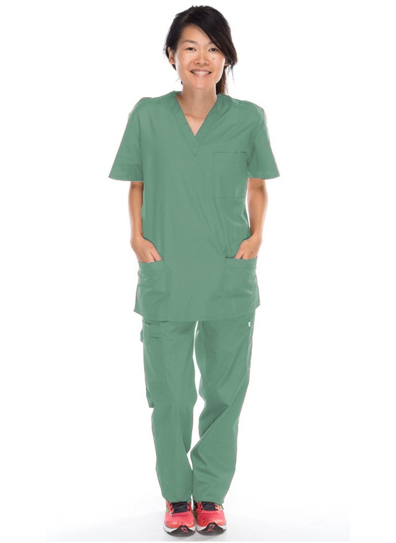 Meridian Meridian Classic Cargo Scrub Set - Comfortable and Stylish Unisex Medical Uniform with Cargo Pants and V-Neck Top. Ideal for Healthcare Professionals, Durable, Functional. 