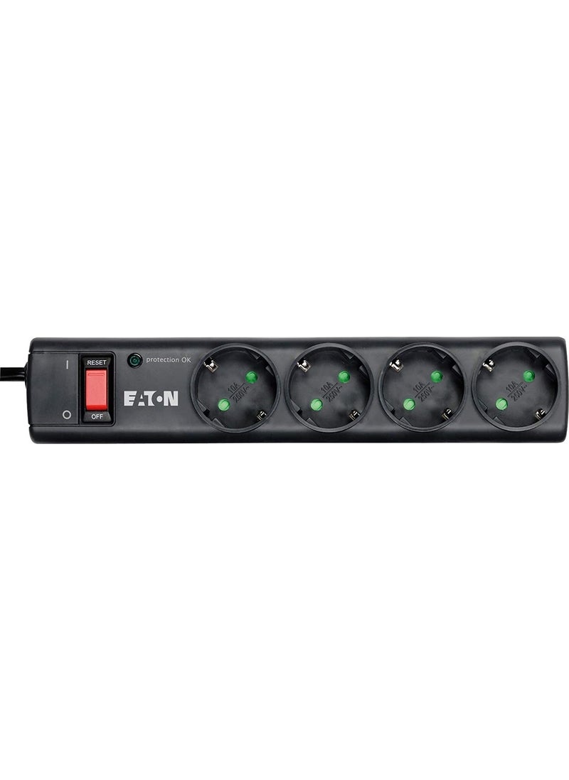 Eaton - Surge Protected Socket (4-Plus Schuko) Protection Strip 4 DIN - PS4D - Image 1