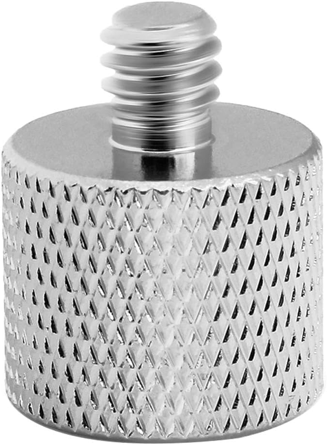 SHOPEE محول برغي قياسي 3/8"-16 أنثوي إلى 1/4"-20 ذكري لحامل ثلاثي القوائم (فضي، عبوة من 2) - Image 3