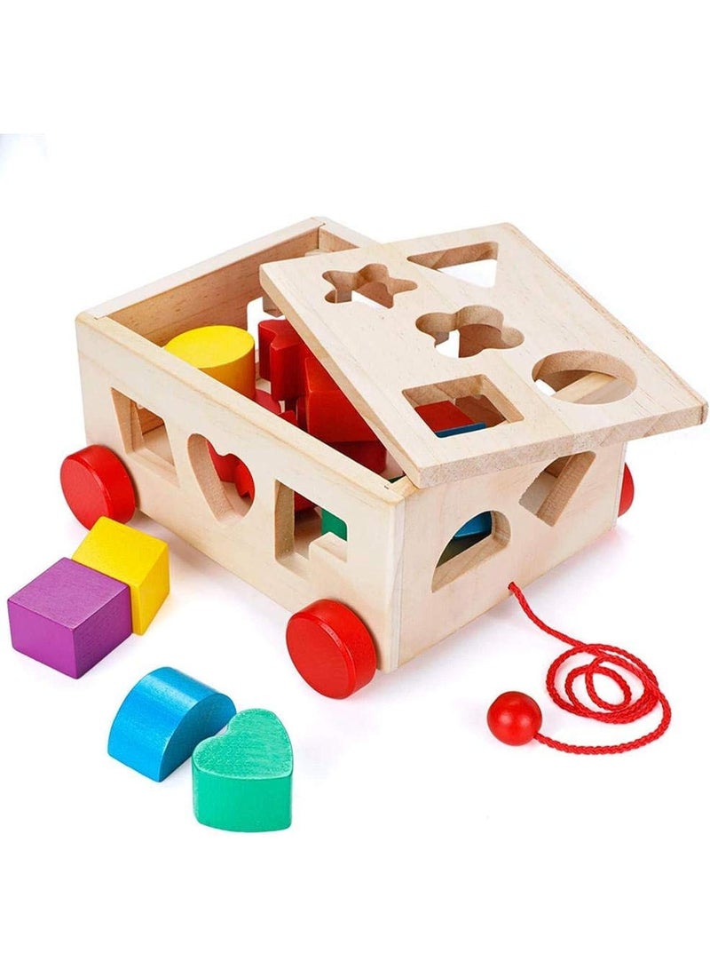 Womdee Shape Sorter Toy, Building Toys Children Educational Building Blocks Toys for Babies Early Educational Game Toy Toddlers Birthday Gifts - Image 1
