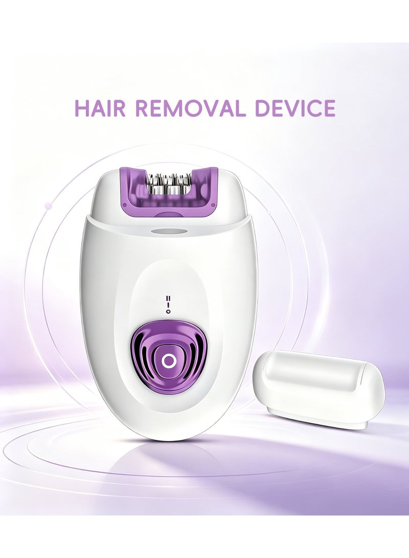 جهاز إزالة الشعر الكهربائي والحلاقة للنساء 2 في 1، قابل لإعادة الشحن، محمول، لإزالة شعر الجسم بالكامل - Image 1