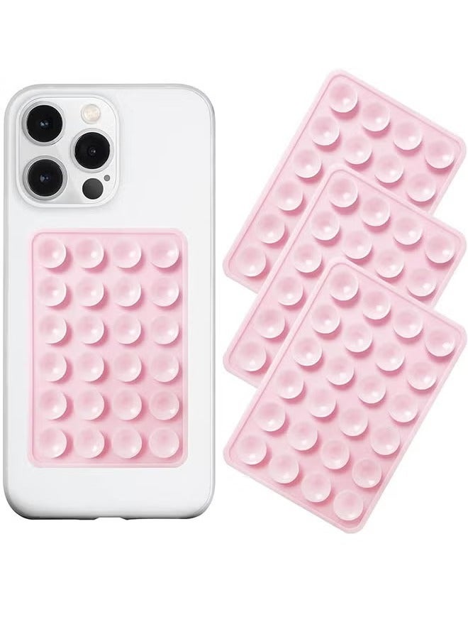 phomemo Suction Phone Case Mount, 4Pcs Silicone Phone Suction Grip Compatible with iPhone and Android Cases, Anti-Slip Hands-Free Mobile Accessory Holder, Sticky Phone Grip for Tiktok Videos and Selfies (pink)  - Image 2