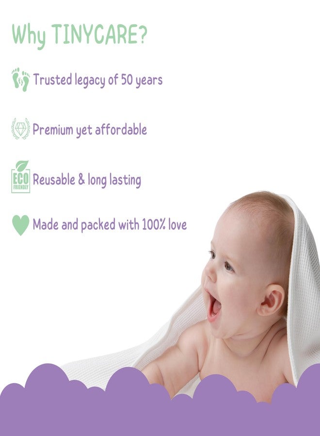 Tinycare Cotton Bath Towel for New Born Baby, Extra Soft Double Side Terry Printed Towel for Kids/Toddler/Infants 89 x 50cm, Quick Absorbent, Reusable Regular Towel (Blue- Pack of 1) 0-12 Months - Image 5