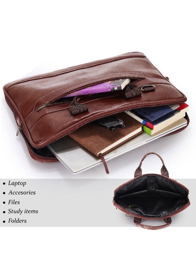 POGAGO Men’s Synthetic Leather Laptop Messenger Bag – Perfect Blend of Style & Functionality - Image 4