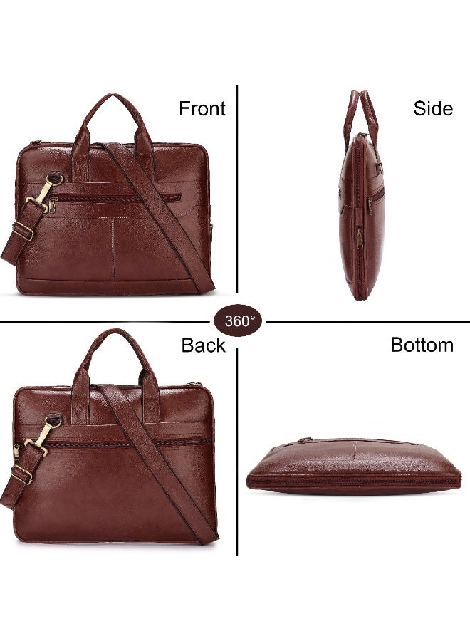 POGAGO Men’s Synthetic Leather Laptop Messenger Bag – Perfect Blend of Style & Functionality - Image 3