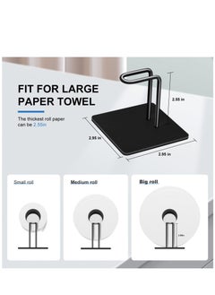 Generic Strong Magnetic Paper Towel Holder Refrigerator, Upgraded Version Magnet Rv Paper Towel Holder Wall Mount for Fridge and Grill, Pegboard Hanging Paper Towel Holder, Premium Black Stainless Steel  - Image 3