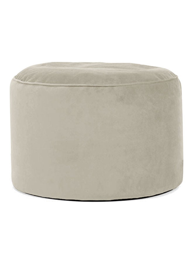 House One Velvet Round Bean Bag Pouffe - Gray - Image 2