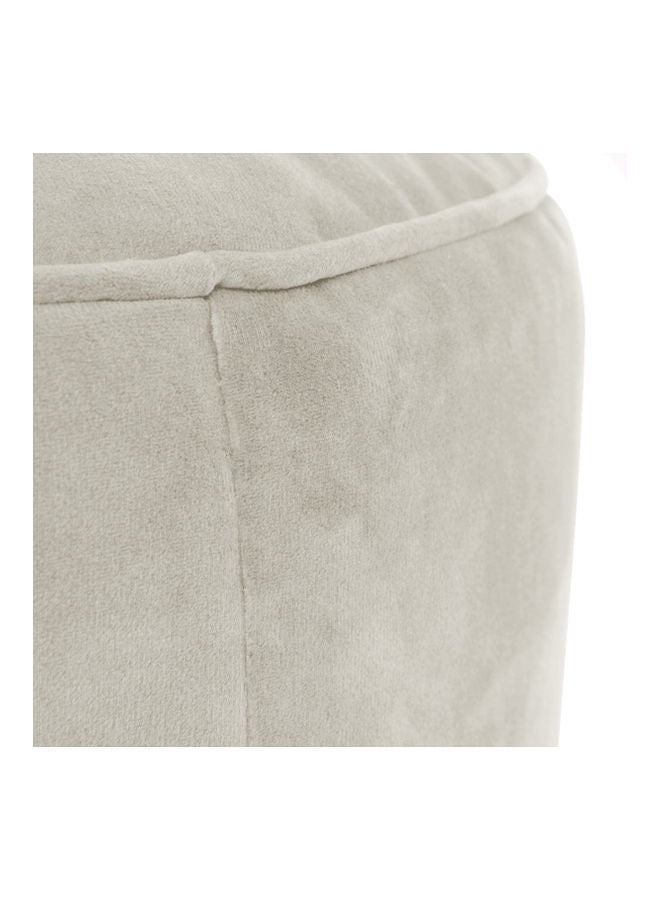 House One Velvet Round Bean Bag Pouffe - Gray - Image 3
