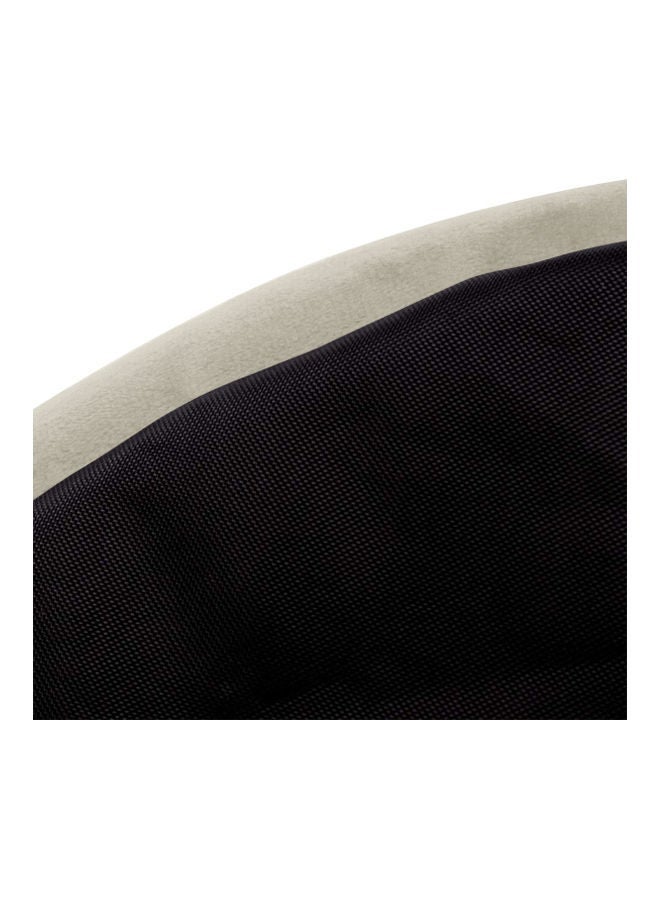 House One Velvet Round Bean Bag Pouffe - Gray - Image 4