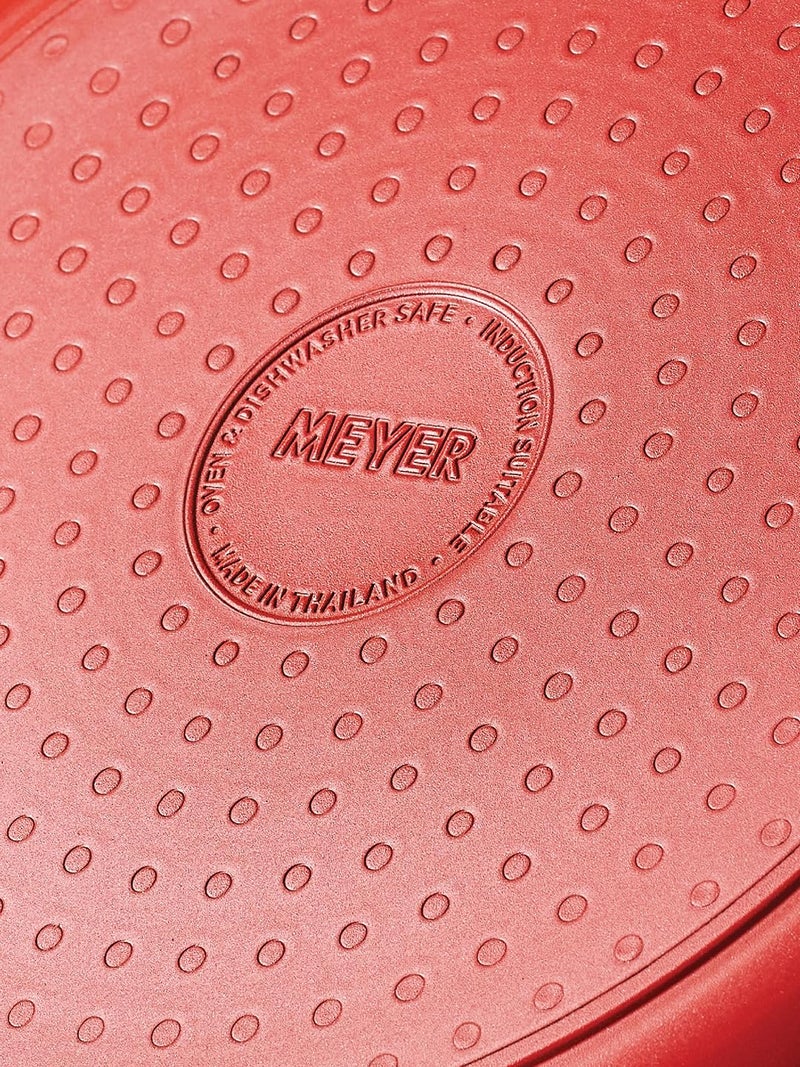 Meyer Bauhaus Nonstick Open Frypan, 24 cm, Red - Image 4