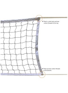 Generic Volleyball Net First Grade High Quality 9m*1m for Swimming Pool Beach Backyard Professional Volleyball Net Set White  - Image 3