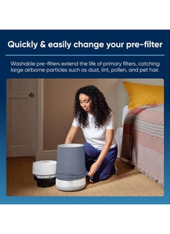 Blueair Genuine Pre-filter Fabric Cover for Blue Max 3350i Air Purifier in Seabed Blue  - Image 3
