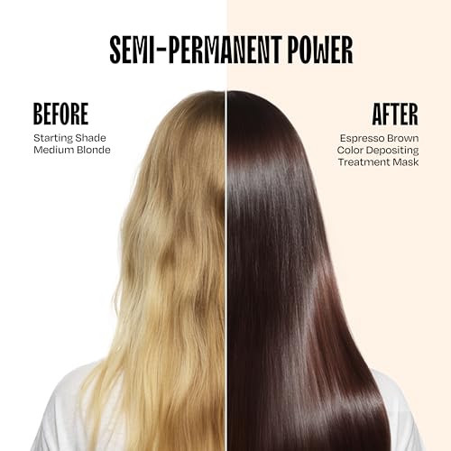 Overtone Semi Permanent Hair Color Conditioner Espresso Brown 8 oz Nourishing DamageFree Color Depositing Mask for All Hair Types with Shea Butter Coconut Oil Vegan CrueltyFree - Image 5