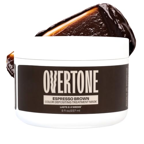 Overtone Semi Permanent Hair Color Conditioner Espresso Brown 8 oz Nourishing DamageFree Color Depositing Mask for All Hair Types with Shea Butter Coconut Oil Vegan CrueltyFree - Image 2