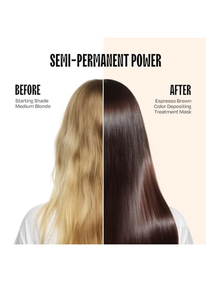 Overtone Semi Permanent Hair Color Conditioner Espresso Brown 8 oz Nourishing DamageFree Color Depositing Mask for All Hair Types with Shea Butter Coconut Oil Vegan CrueltyFree - Image 4