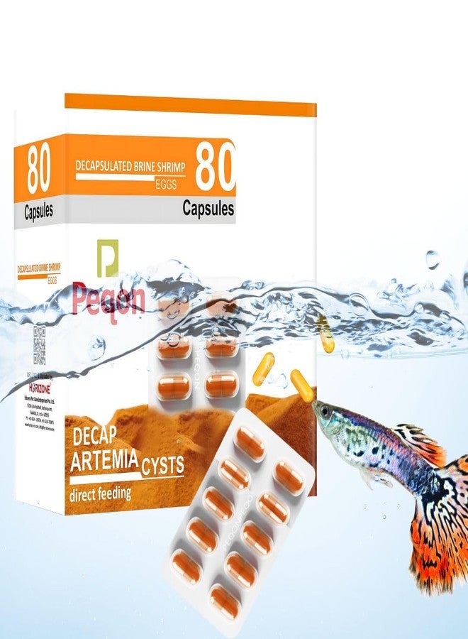 VAYINATO® (8 Strips-80 Capsules) Peqon Decapsulated Brine Shrimp Eggs, No Hatching Required | Shell-Free, High-Protein Nutritional Feed - Image 1
