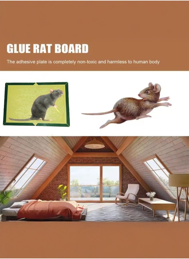 12 Pack Large Mouse Glue Traps with Enhanced Stickiness, Rat Mouse Traps, Snake Mouse Traps Sticky Pad Board for House Indoor Outdoor,Easy to Set,Extra Large (8.3" x 12")
