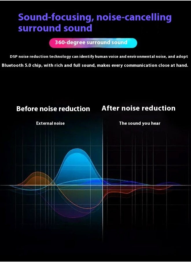 Generic - Rechargeable Bluetooth Speaker Stereo Sound, Portable Wireless Speaker App Control, TF & FM Radio & USB & AUX Connection Black - Image 1