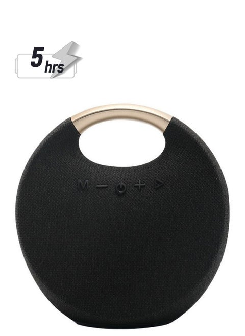 Rechargeable Bluetooth Speaker Stereo Sound, Portable Wireless Speaker App Control, TF & FM Radio & USB & AUX Connection Black