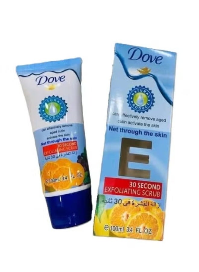 دوف، منتج طبيعي، مقشر سريع المفعول في 30 ثانية، عبوة 100 مل