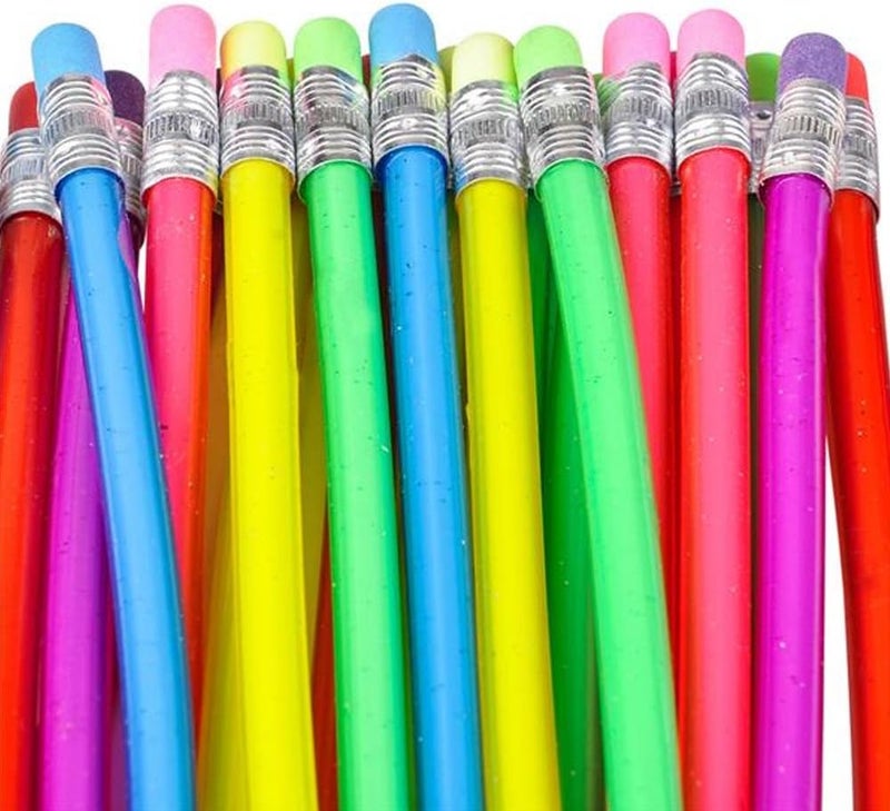 Art Creativity Bendable Pencils for Kids - 12 Pack of 13” Flexible Bendy Pencils, Fun Writing Supplies for School, Birthday Party Favors & Classroom Goodie Bag Fillers - Image 2