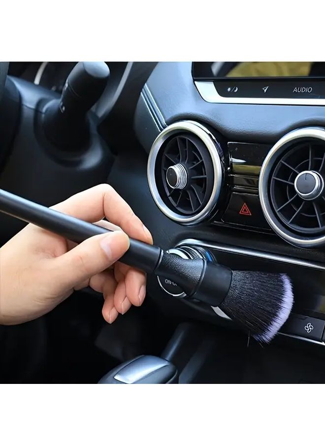 Short Model Car Interior Cleaning Brush with Soft Bristles for Dashboard Tight Spaces Floors - Image 2