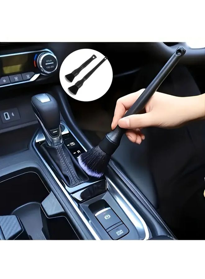 Short Model Car Interior Cleaning Brush with Soft Bristles for Dashboard Tight Spaces Floors - Image 1