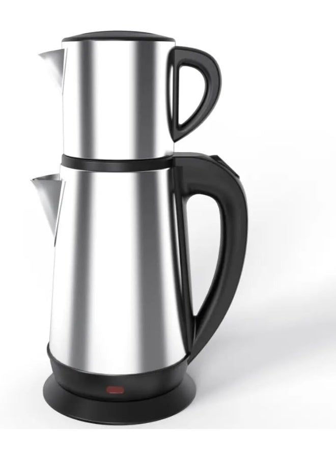 MUNTAQI Double Electric Kettle 2.0 – Dual Chamber Hot Water Boiler & Tea Maker, 2-in-1 Electric Kettle with Temperature Control, Fast Boil, Auto Shut-Off & Keep Warm Function for Home, Office & Travel - Image 1