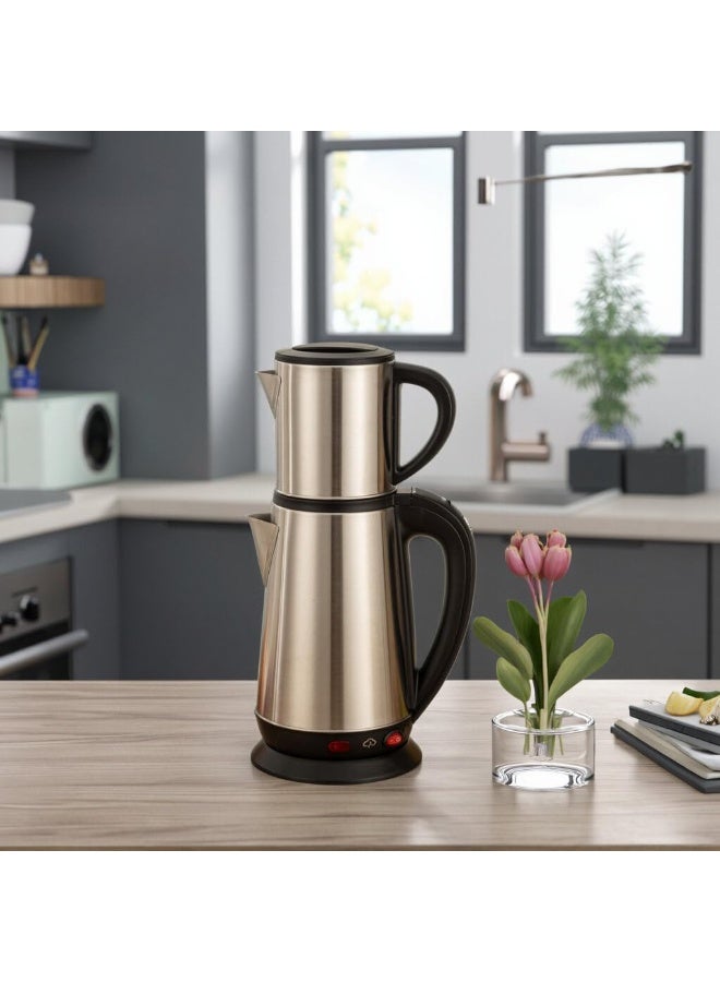 MUNTAQI Double Electric Kettle 2.0 – Dual Chamber Hot Water Boiler & Tea Maker, 2-in-1 Electric Kettle with Temperature Control, Fast Boil, Auto Shut-Off & Keep Warm Function for Home, Office & Travel - Image 3