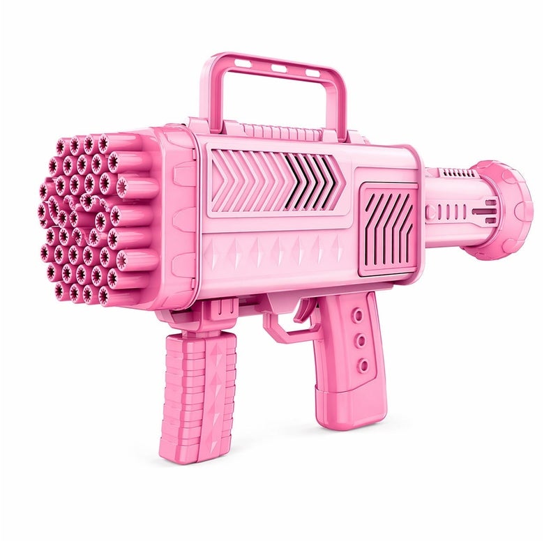 O2. 46 Hole Rocket Launcher Bubble Gun – Pink | High Density Bubble Maker for Kids - Image 2
