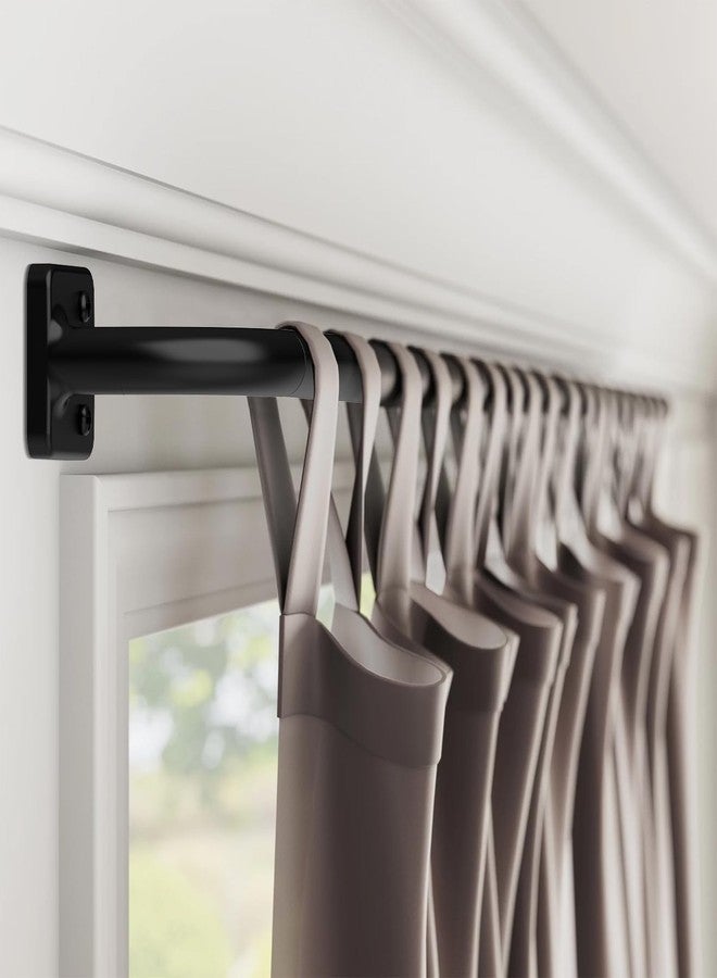 UIOSANRT Curtain Rods for Windows 48 to 84 inch, 5/8" Diameter Black Curtain Rod Ceiling Mount, Warp Around Long Curtain Rod for Bedroom Living Room - Image 2