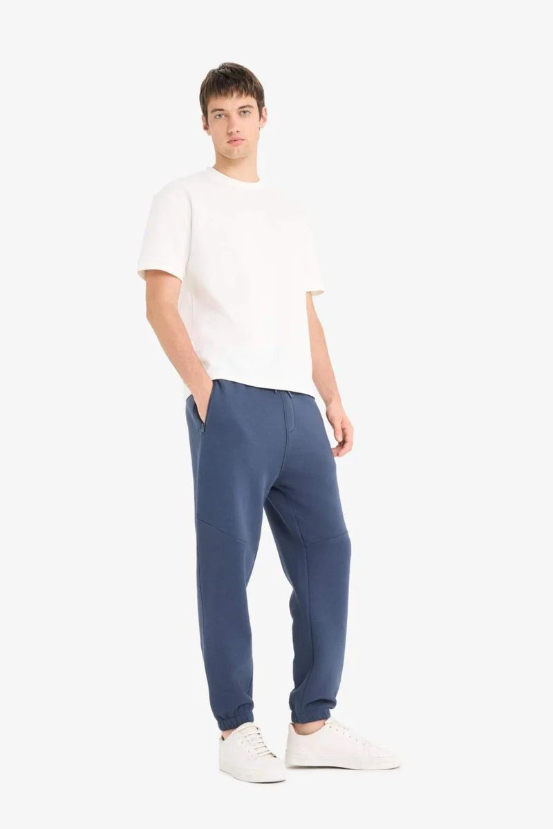 ديفاكتو Regular Fit Tied Waist Soft Lining Elasticate Legs Sweatpants