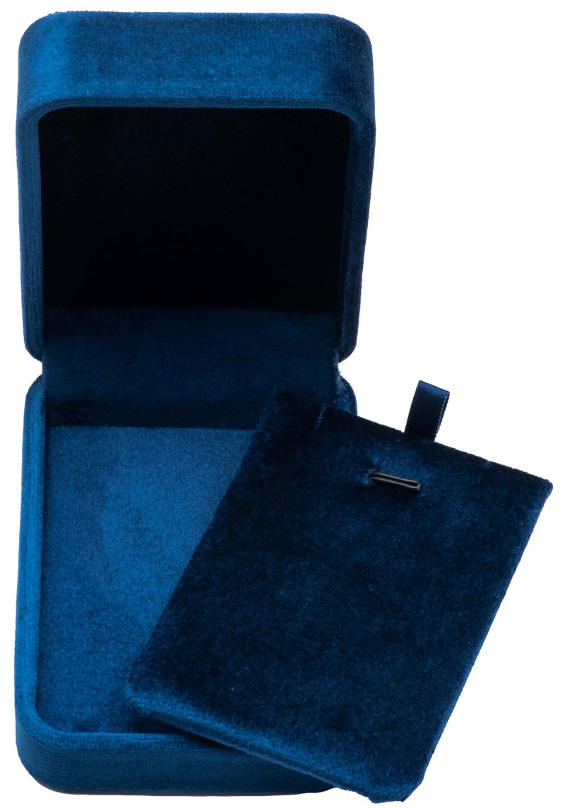 Giftop Classic Velvet Jewelry Gift Box Case for Necklace Pendant (Blue) - Image 4