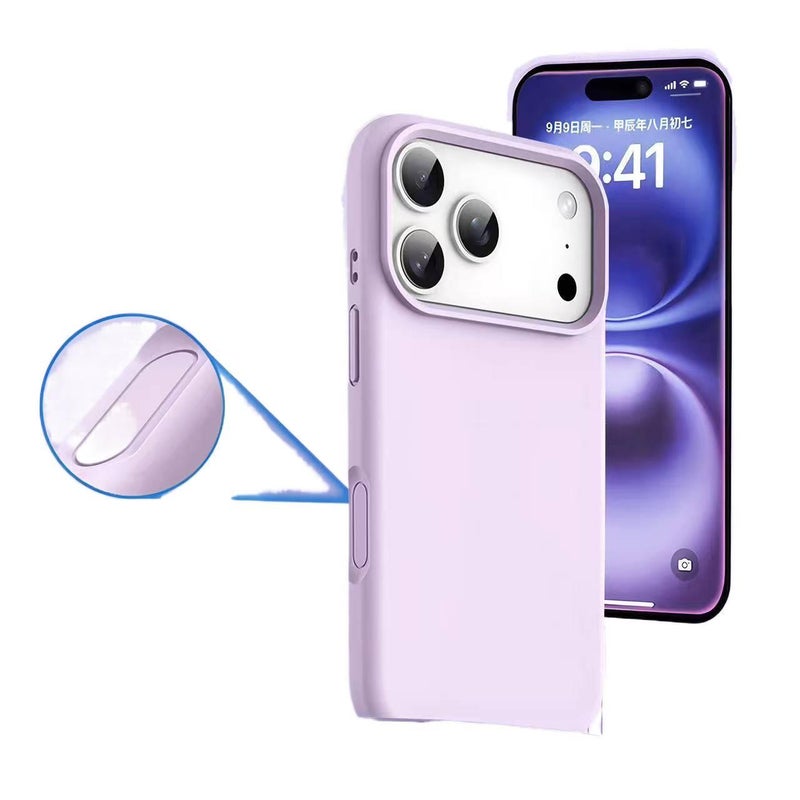 غطاء واقي | بنفسجي | سيليكون | سيليكون سائل | لون صلب | لـ iPhone 17 / 17 Air / 17 Pro / 17 Pro Max - Image 4