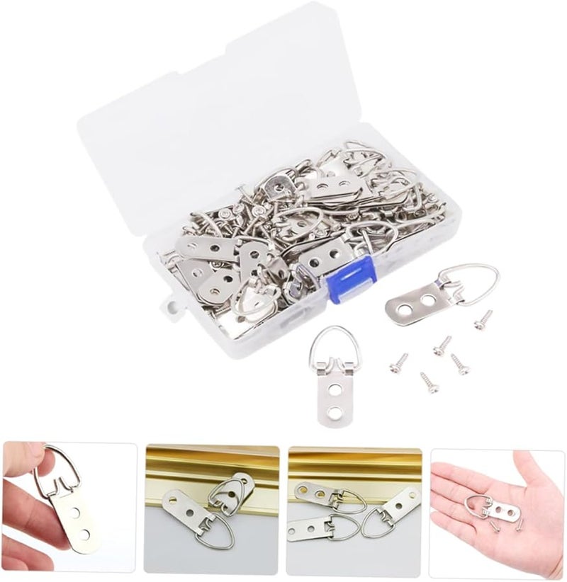 50 مشبك حائط معدني ثقيل للوحات الفنية والصور والمكاتب المنزلية - Image 4