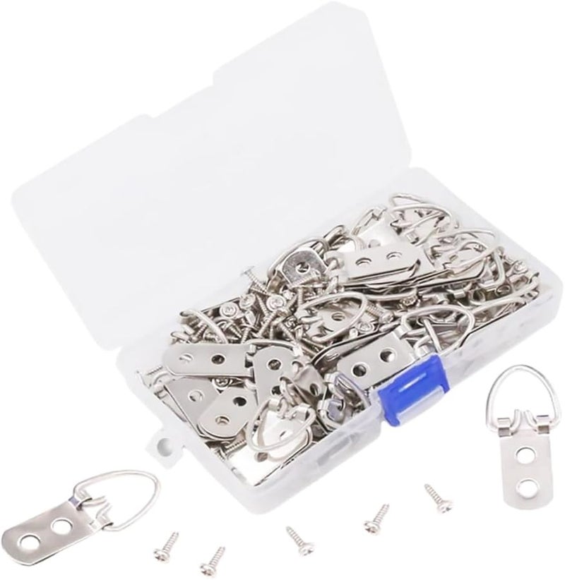 50 مشبك حائط معدني ثقيل للوحات الفنية والصور والمكاتب المنزلية - Image 2