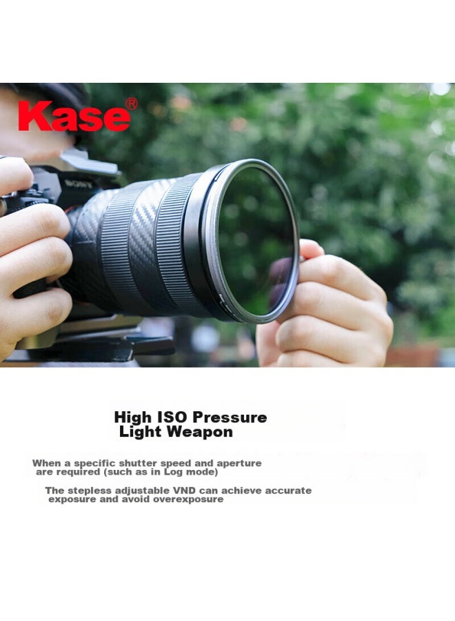 Kase Magnetic Neutral Density Filter, Adjustable Nd3-1000, 1.5-10 Stops, 77Mm Nd Filter, Medium Gray Density Filter, Low Color Temperature, Long Exposure, Water Flow, Slit, Slow Shutter - Image 3