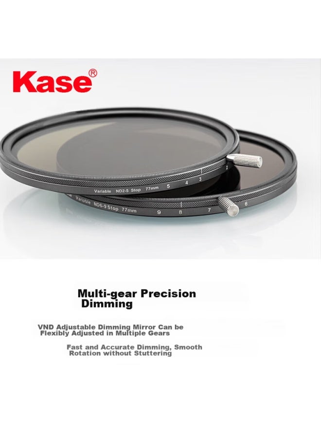 Kase Magnetic Neutral Density Filter, Adjustable Nd3-1000, 1.5-10 Stops, 77Mm Nd Filter, Medium Gray Density Filter, Low Color Temperature, Long Exposure, Water Flow, Slit, Slow Shutter - Image 1