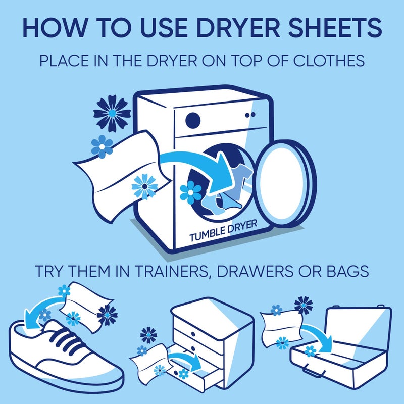 Procter & Gamble LENOR Fabric Tumble Dryer Sheets, 34 Sheets, Spring Awakening, Protect Clothes, Towels Bedding From Creasing Loss Of Freshness Sheets - Image 3