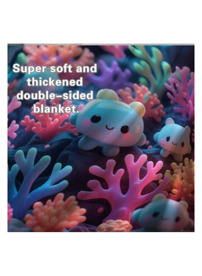 general Children's or student cartoon flannel thin blanket (warm and comfortable, suitable for sleep, games) 100cm*150cm - Image 4