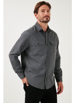 Buratti Cotton Double Pocket Regular Fit Shirt Men's Shirt Cf25w128858  - Image 4