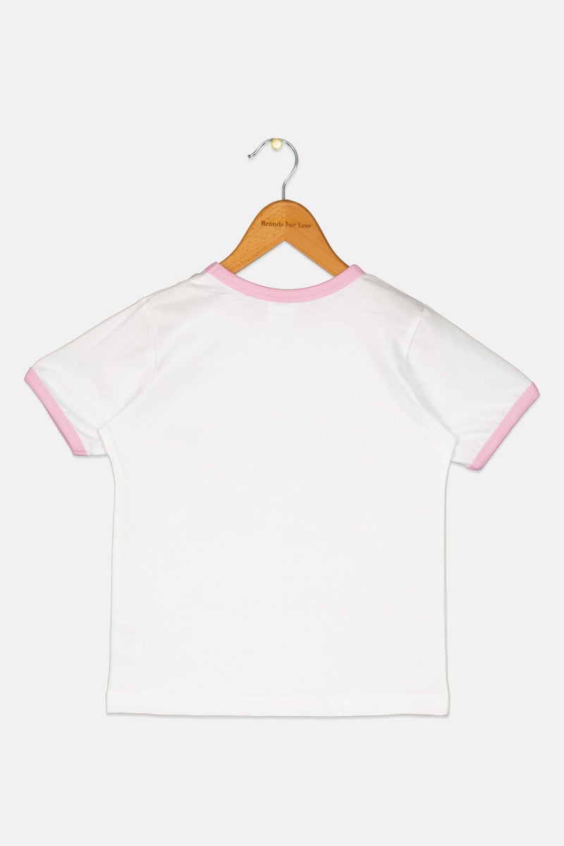 Disney Lilo And Stitch Kids Girl Short Sleeve T-Shirt, White - Image 3