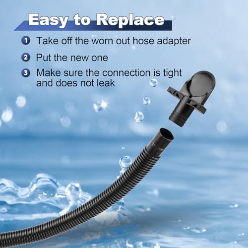 PROSOCOOL 12773 Inflation Hose Adapter Replacement for Intex Spa Model 28461 28462, Black Pool Spa Pump Hose Connector - Image 3