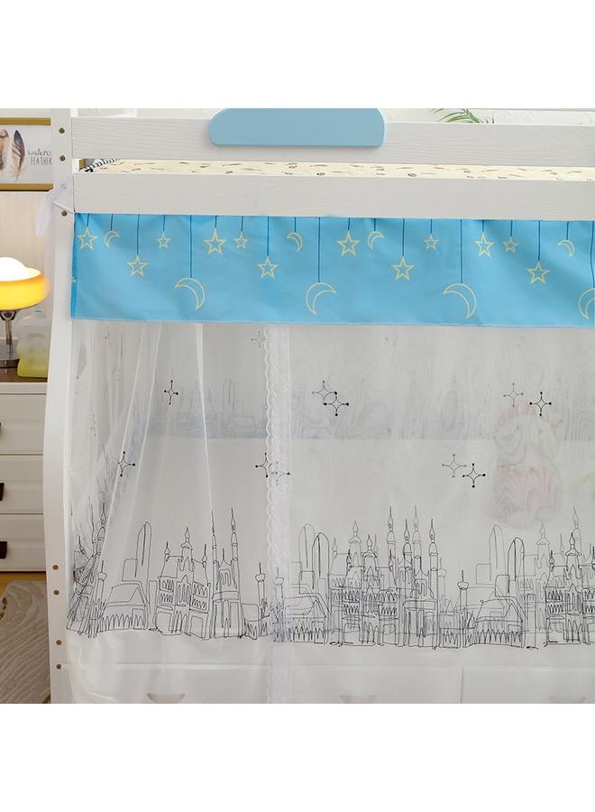 Bluejw Embroidered Dormitory Zipper Mosquito Net Student Bunk 1m1.2 Single Bed Curtain Shading Integrated 1.5 Mitt Encryption - Image 1