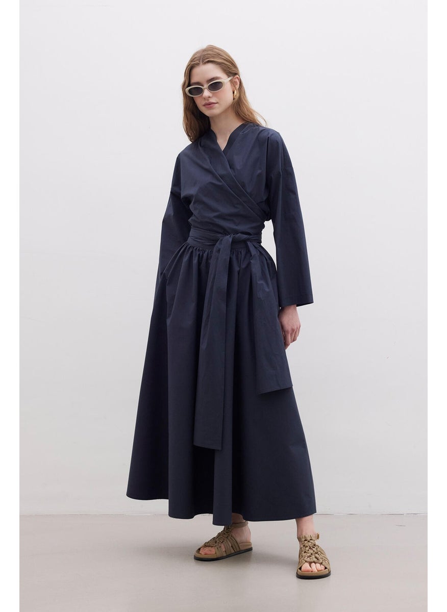 Manuka Flounced Premium Skirt Navy Blue  - Image 2