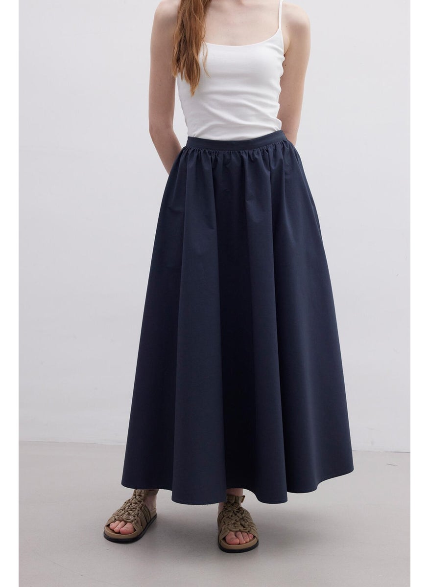 Manuka Flounced Premium Skirt Navy Blue  - Image 4